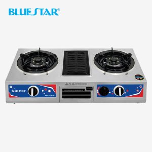 BẾP GAS ĐÔI KẾT HỢP BẾP NƯỚNG BBQ-SEN ĐỒNG