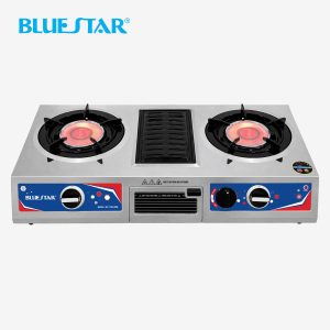 BẾP GAS ĐÔI KẾT HỢP BẾP NƯỚNG BBQ-ĐẦU ĐỐT HỒNG NGOẠI 2 VÒNG NHIỆT