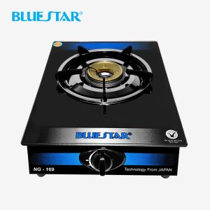 BẾP GAS ĐƠN MẶT KÍNH, KIỀNG CHẮN GIÓ CAO CẤP NG-169